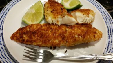 Utokias pecan coconut crusted fish