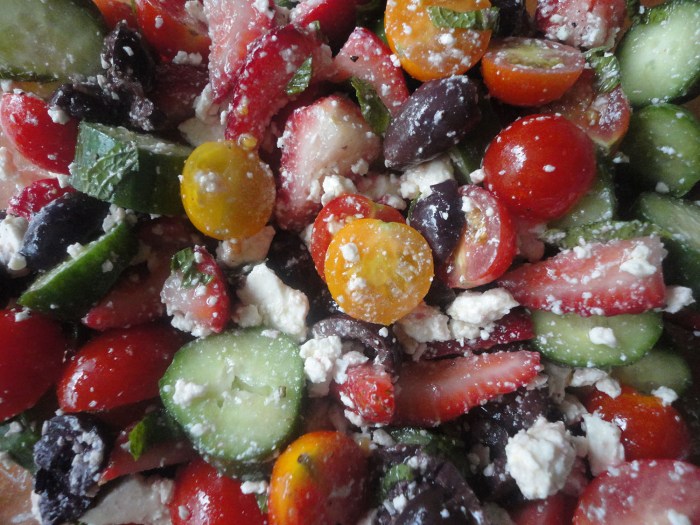 Strawberry and feta salad