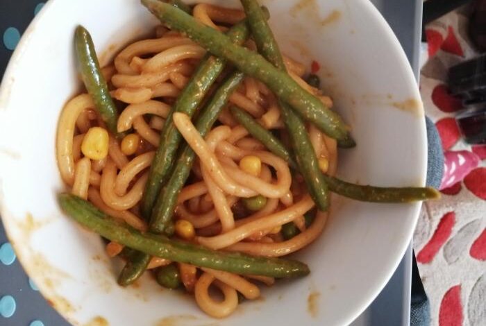 Udon peanut butter noodles