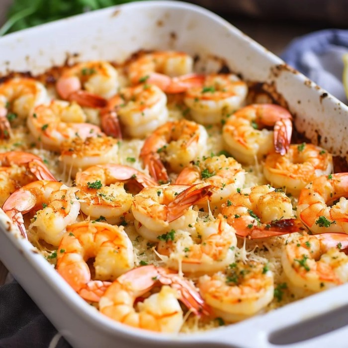 Garlic parmesan baked shrimp