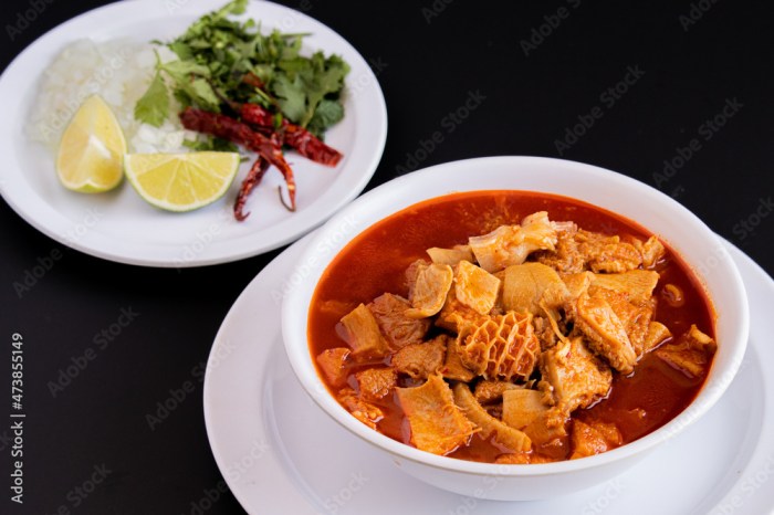 Menudo rojo mexican red authentic aroma exquisite