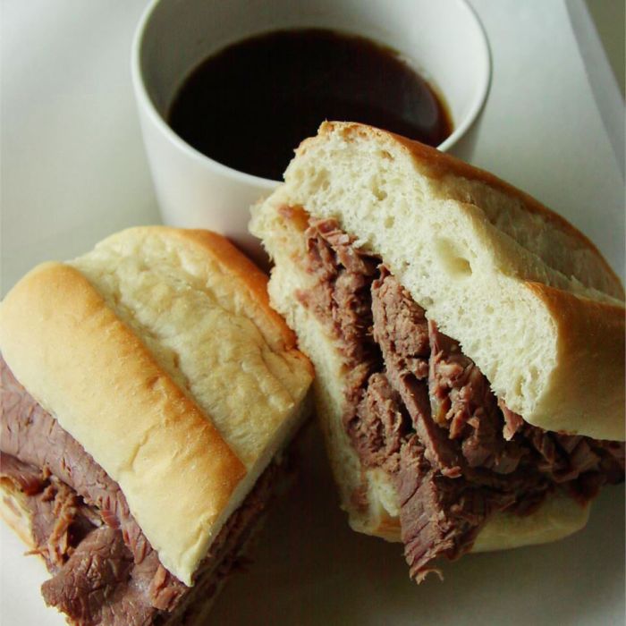 Easy slow cooker french dip