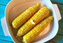 Corn on the cob in the microwave