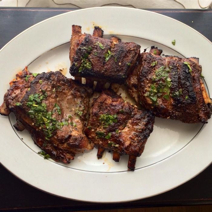 Chef johns grilled lamb with mint orange sauce