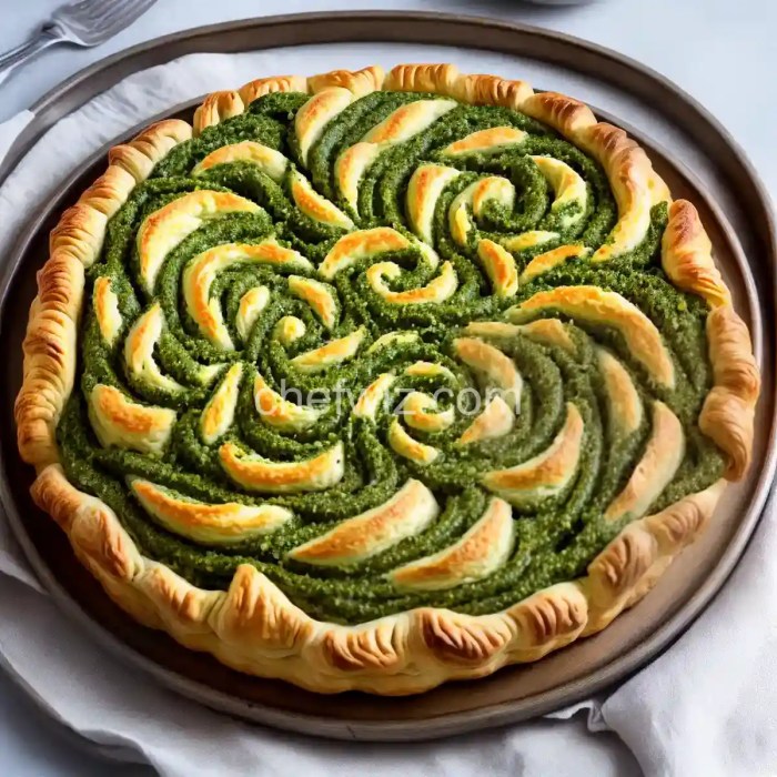 Pesto puff pastry pinwheel