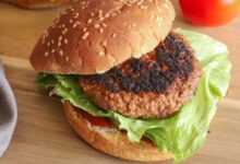 Air fryer vegan burger