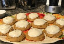 Pumpkin cookies with cream cheese frosting the worlds best