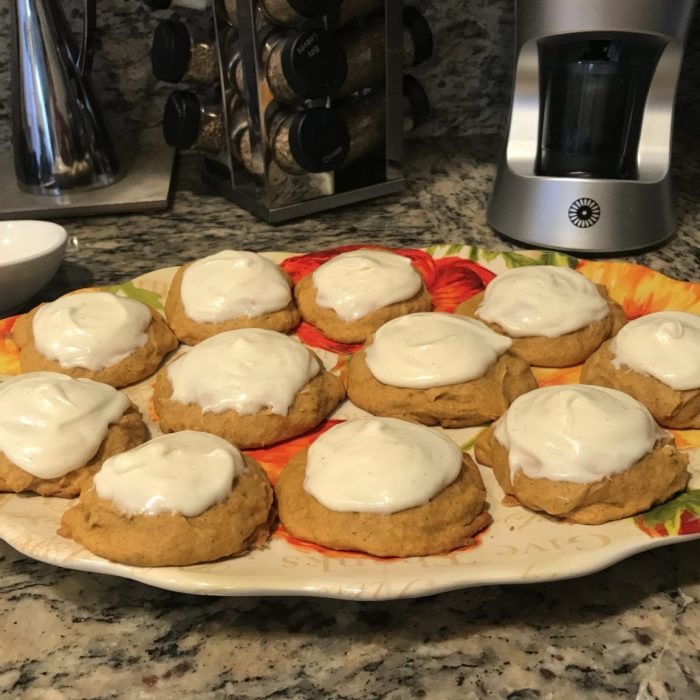 Pumpkin cookies with cream cheese frosting the worlds best