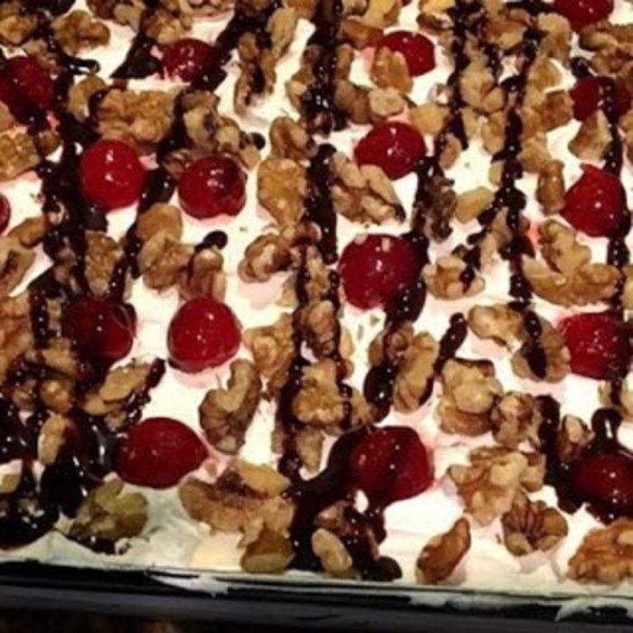 Southern style banana split cake