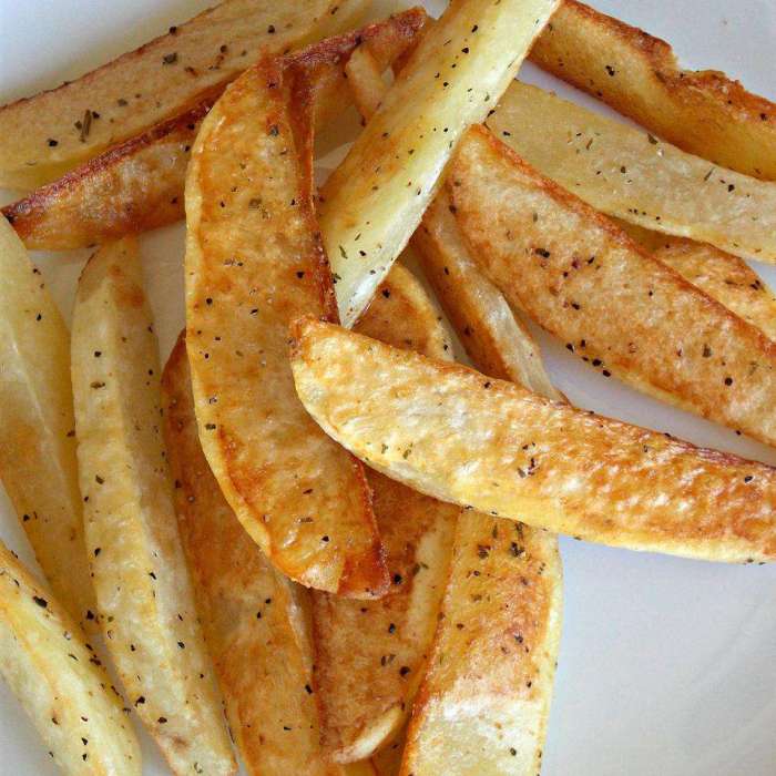 Oven baked potato fries