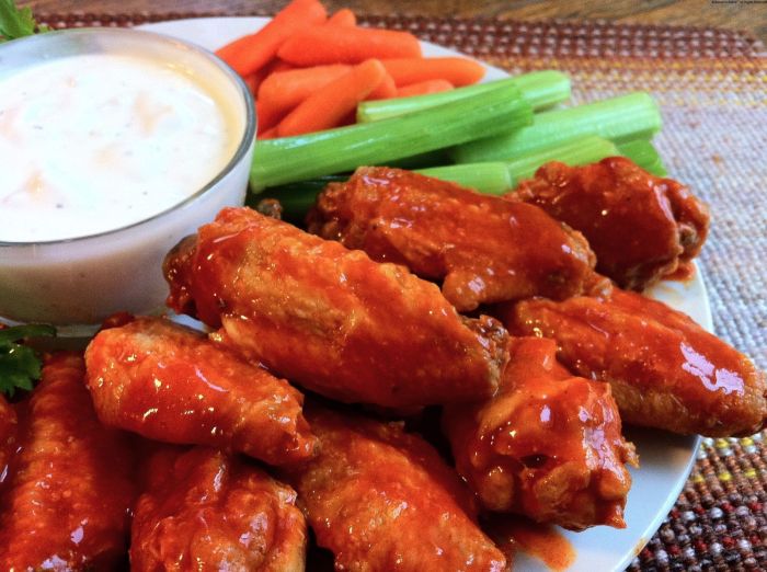 Baked blazing hot wings