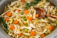 Easy slow cooker chicken noodle soup