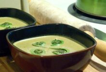 Cream of fiddlehead soup