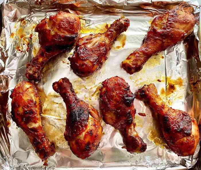 Baked bbq chicken drumsticks