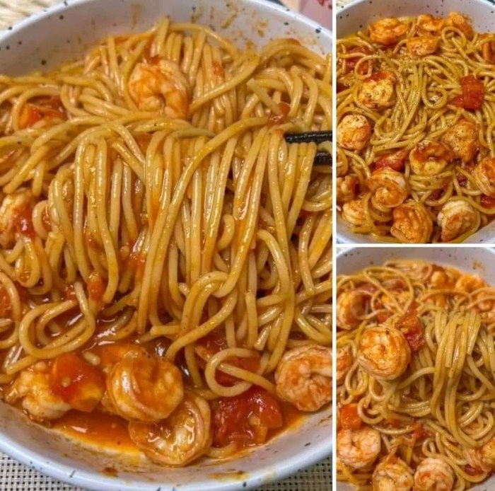 Fresh tomato shrimp pasta