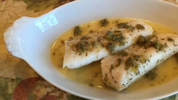 Lemon caper butter sauce