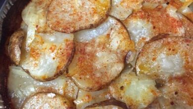 Creamy and crispy scalloped potatoes