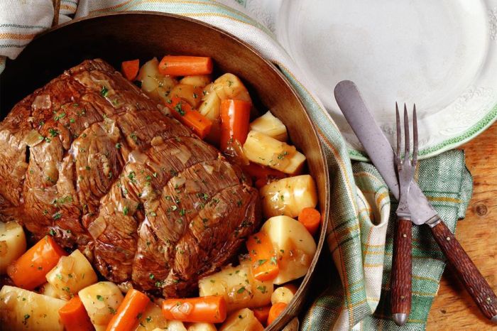 Pot roast with vegetables