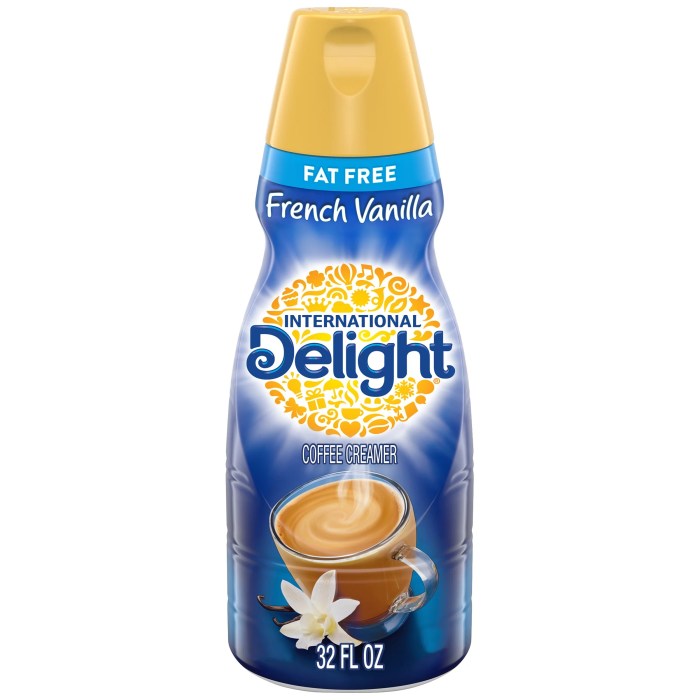 Fat free vanilla coffee creamer