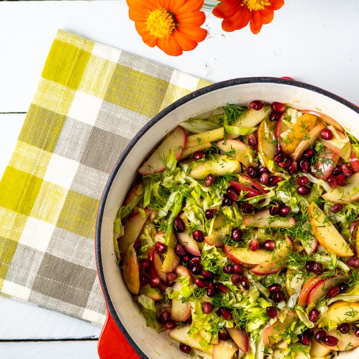 Sauteed cabbage and apples