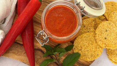 Easy blender red pepper sauce