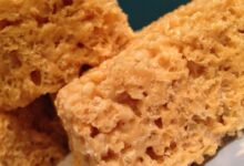 Caramel crispy rice treats