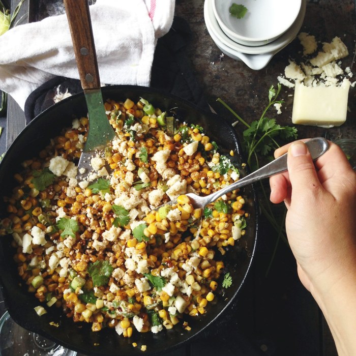 Skillet elote mexican street corn