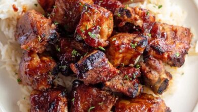 Oven baked barbecue rib tips