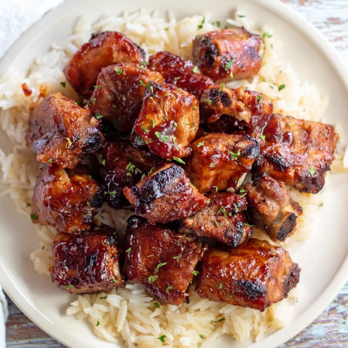 Oven baked barbecue rib tips
