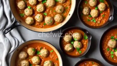 Turkey and rice meatballs albondigas