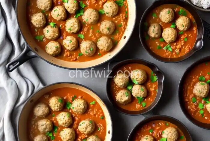 Turkey and rice meatballs albondigas