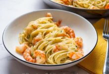 Scampi shrimp pasta recipe angel hair recipes sauce garlic lemon butter dinner cooked jessicagavin food seafood serve tomatoes served choose