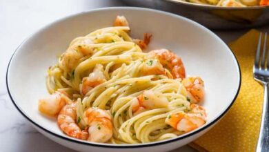 Scampi shrimp pasta recipe angel hair recipes sauce garlic lemon butter dinner cooked jessicagavin food seafood serve tomatoes served choose