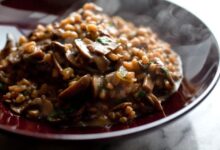 Farro mushrooms wild