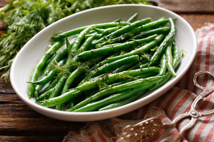 Slow cooked green beans