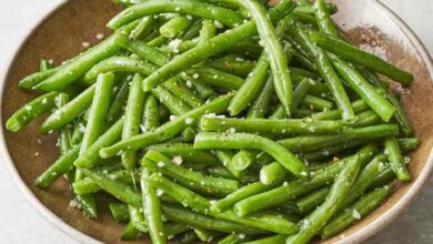 Slow cooked green beans