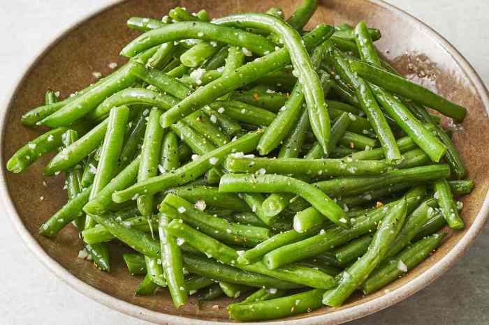 Slow cooked green beans