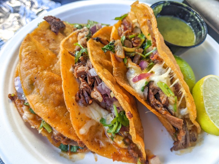 Beef birria queso tacos with consome