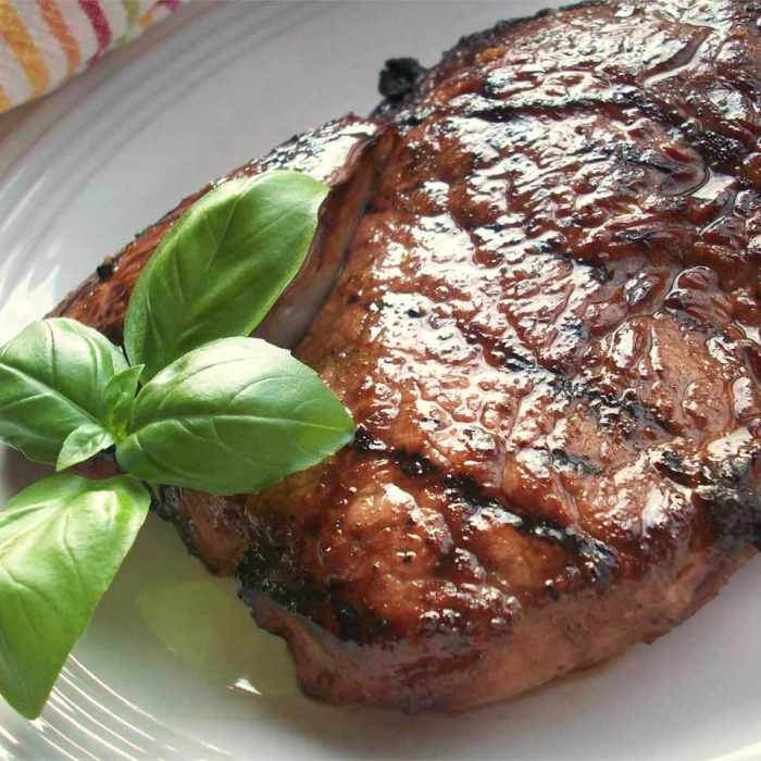 Savory garlic marinated steaks