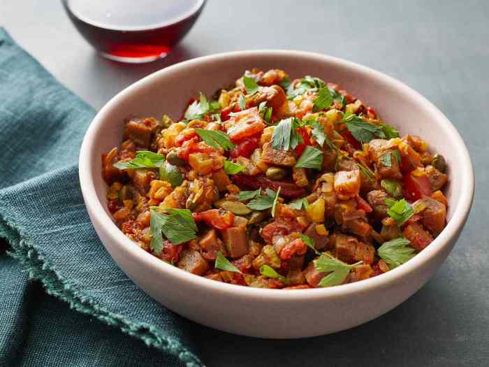 Eggplant caponata sicilian version