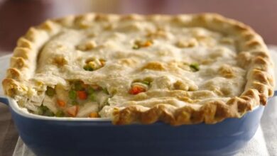 Homemade chicken pot pies