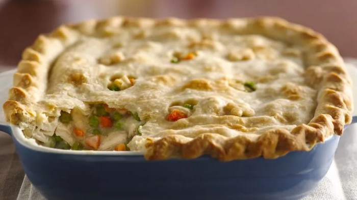 Homemade chicken pot pies