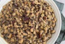 Black eyed peas with bacon