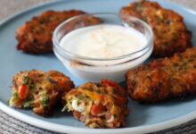 Greek tomato feta fritters domatokeftethes