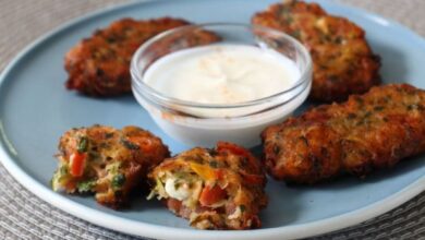 Greek tomato feta fritters domatokeftethes