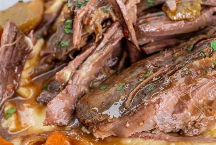 Three packet slow cooker roast