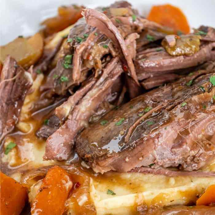 Three packet slow cooker roast