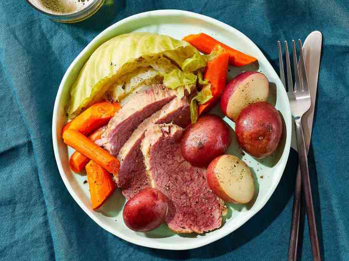 Irish boiled dinner corned beef