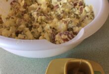 Bacon and eggs potato salad