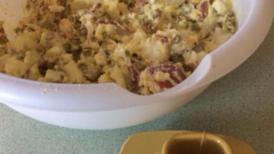 Bacon and eggs potato salad